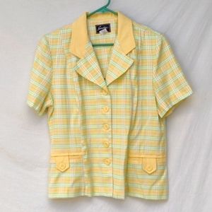 VTG Sweet Suit Yellow/Green Top - 16
